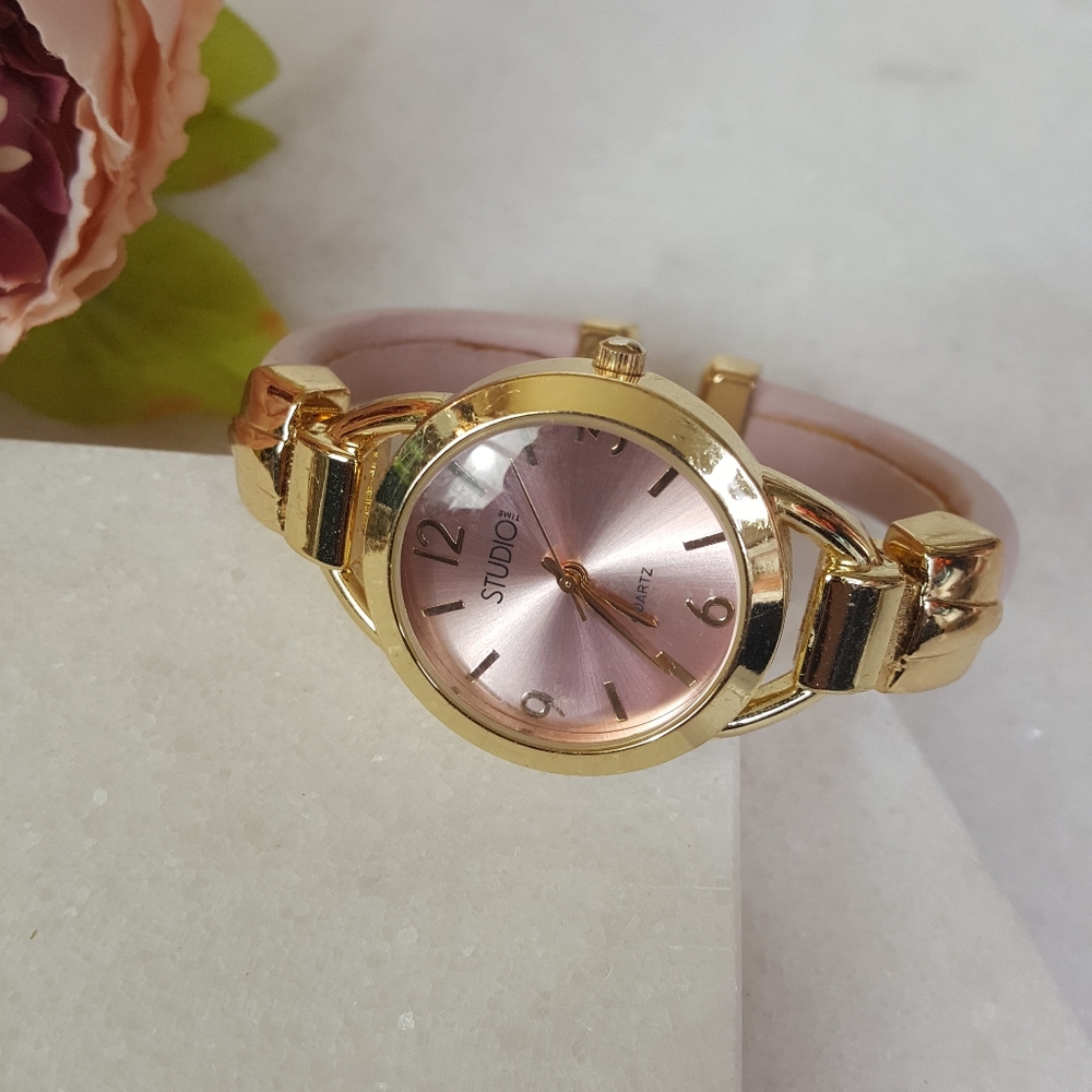 ✔Studio Time Pink Cuff Watch